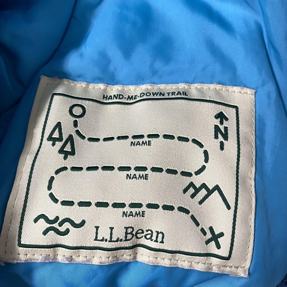 L.L. Bean Snowsuit Baby Boys 6-12 Months Blue Stripe Hooded Thinsulate One Piece - Picture 9 of 16